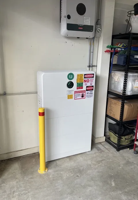 GoodWe all-in-one home battery — garage install